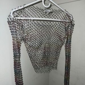 Hot & Delicious Fishnet Rhinestone Top